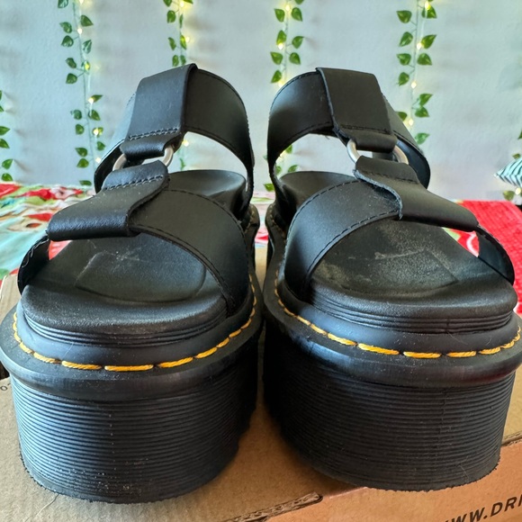 *OUT OF STOCK* Dr. Martens Francis Black Leather Platform Strap Sandals W 8 - Picture 10 of 12